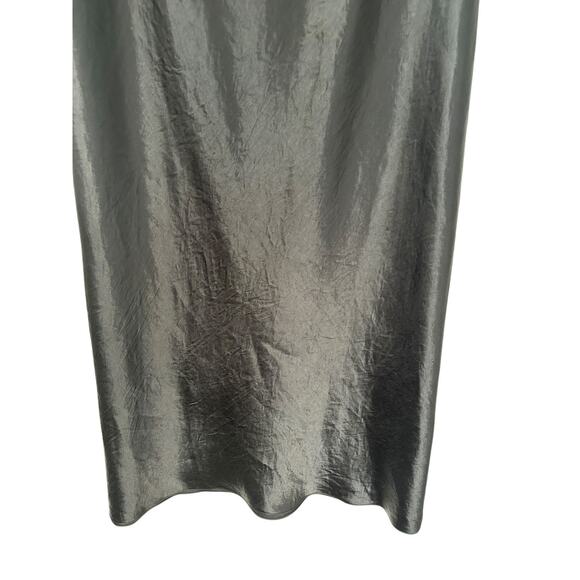 Vince Satin Slip Dress Womens Size Small Black Sleeveless Midi Lingerie Negligee - Picture 3 of 11